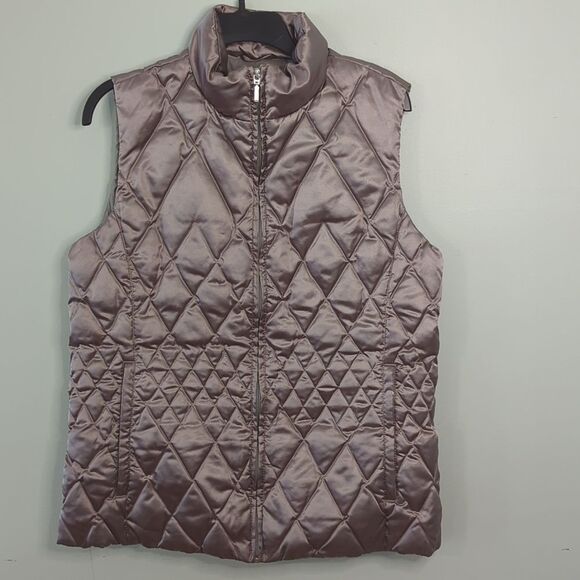 Lands End Quilted Goose Down Vest - Women Med - Picture 1 of 8